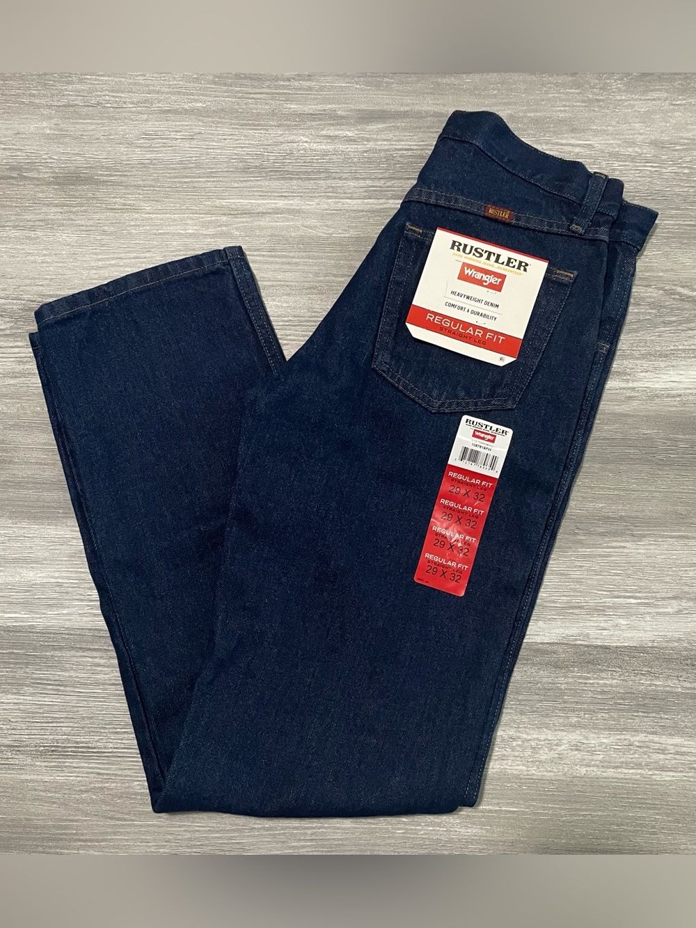 Wrangler Men’s Dark Blue NWT Straight Leg Regular Fit Jeans Heavy Weight 29x32